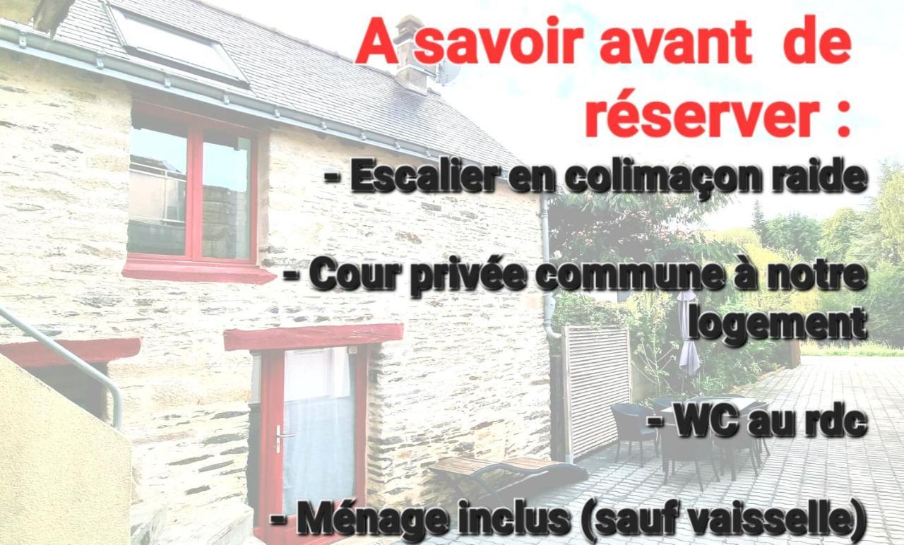 Gite Maisonnette- Et A Cote Coule Une Riviere Josselin Kültér fotó